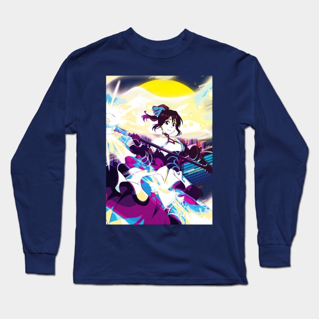 Momo Hinamori Long Sleeve T-Shirt by 80sRetro